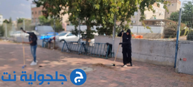 يومًا مميزًا للتطوع بمشاركة جميع الطلاب في مدرسة اورط التكنولوجية العربية الرملة